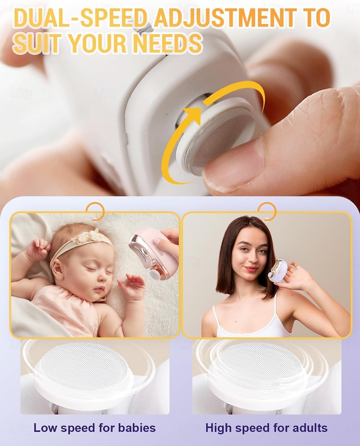 Coupe-ongles électrique 2 en 1, coupe-ongles automatique et polisseur électrique multifonctionnel avec 2 vitesses réglables pour seniors, enfants et adultes de 2026 ? $30.99 –P5