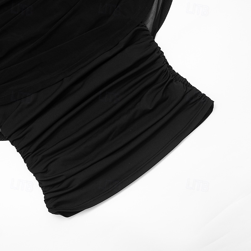 Dame T skjorte Rynket Lapper Grafisk عادي Stilfull Varmt Sexy Ermeløs Ermeløs Cowl-hals Vanlige topper Daglig Ut på byen Helg Svart Hvit Brun Vår Høst Vinter 2026 - $22.99 –P5