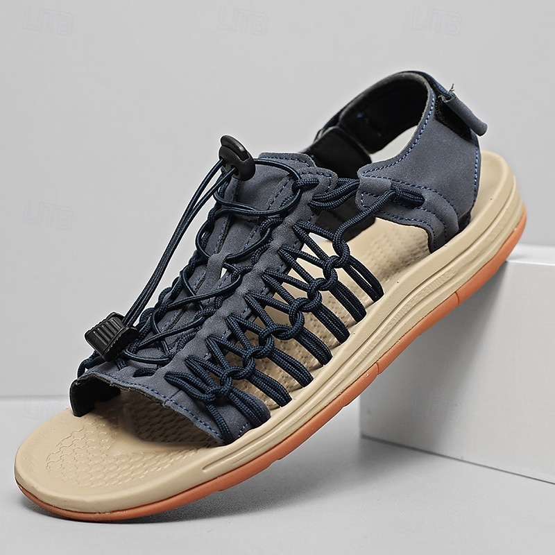 sandali da uomo color cuoio con cinturini regolabili, traspiranti e comodi, ideali per attività estive all'aperto e vacanze del 2026 a $46.99 –P20