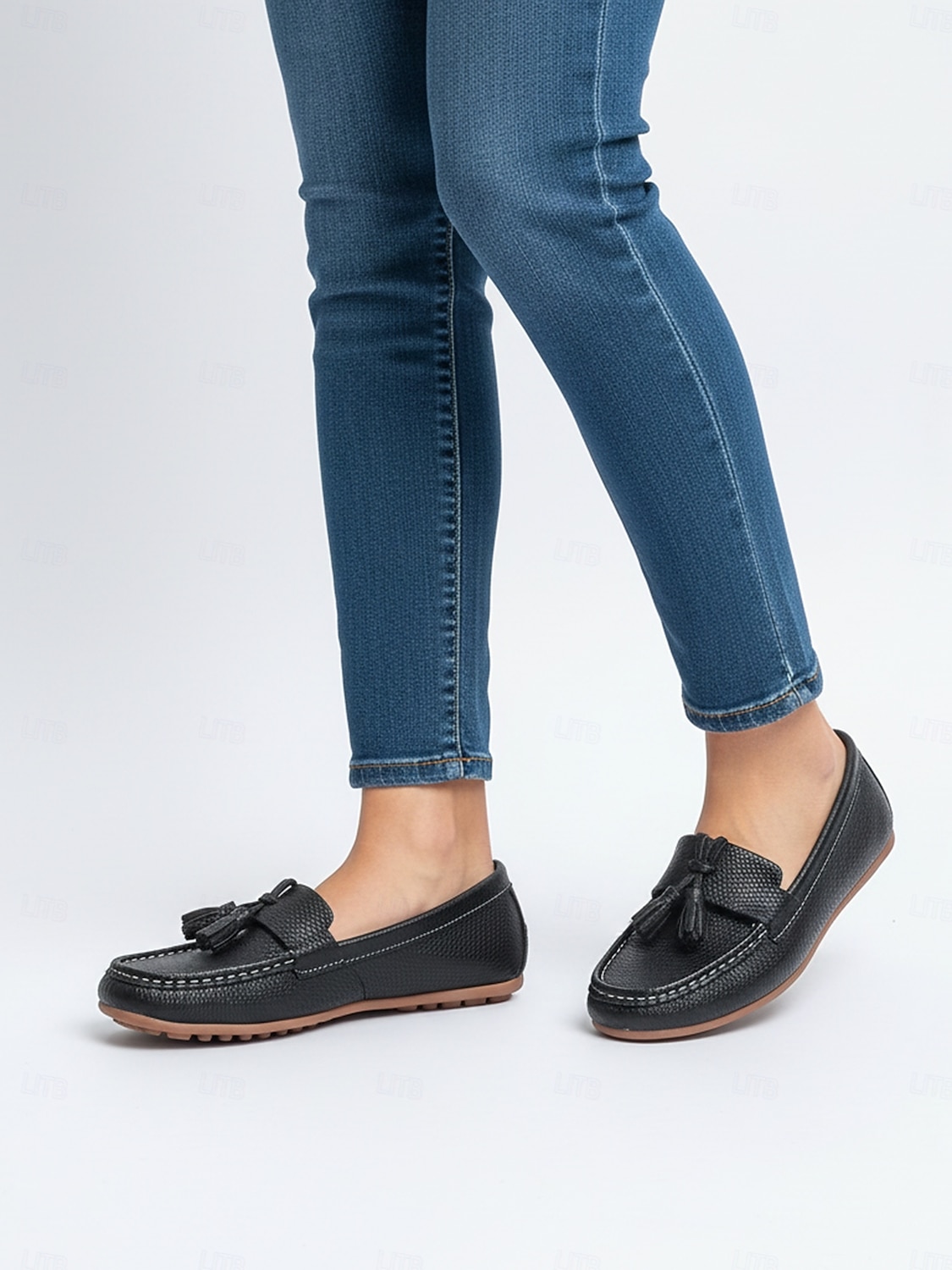 Women's White Tassel Moccasins Loafers – Soft Faux Leather Slip-On Shoes for Work, Weekend Wear, Travel & Smart Casual Looks 2026 - $19.99 –P3