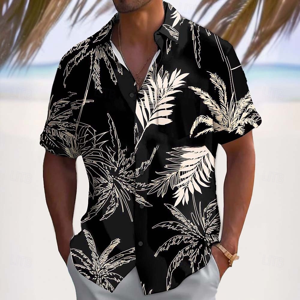 Per uomo Albero di Cocco Colore sfumato Piante Tropicali Camicia hawaiana estiva Camicia con Bottoni Camicia Aloha Manica Corta Hawaiano Ferie Abbigliamento mare Estate Primavera Collo ripiegato del 2026 a $25.99 –P2