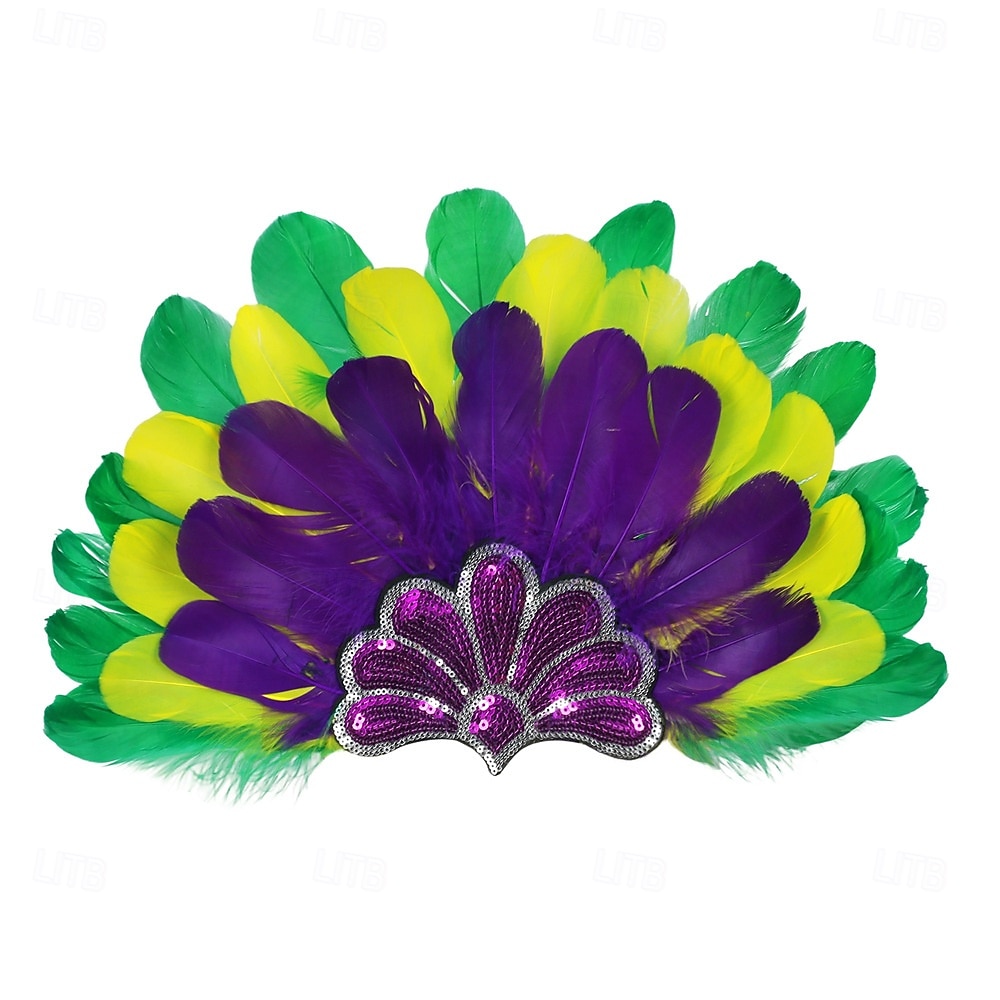 karnevál 2026 riói karnevál samba kiegészítők többszínű toll karneváli fejdísz brazil fesztivál előadás jelmez 2026 - $12.99 –P10