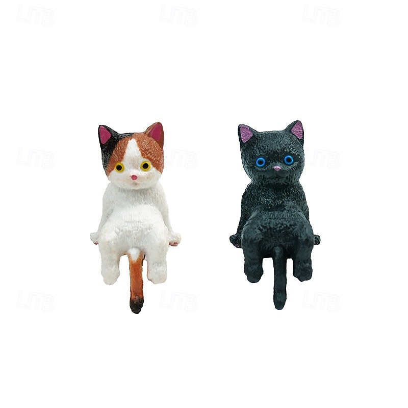 10 mini statuette da scrivania a forma di gatto, simpatici compagni di gatti dei cartoni animati, mini accessori per interni auto a forma di gatto, decorazioni per cruscotto auto, divertenti del 2026 a $16.99 –P9