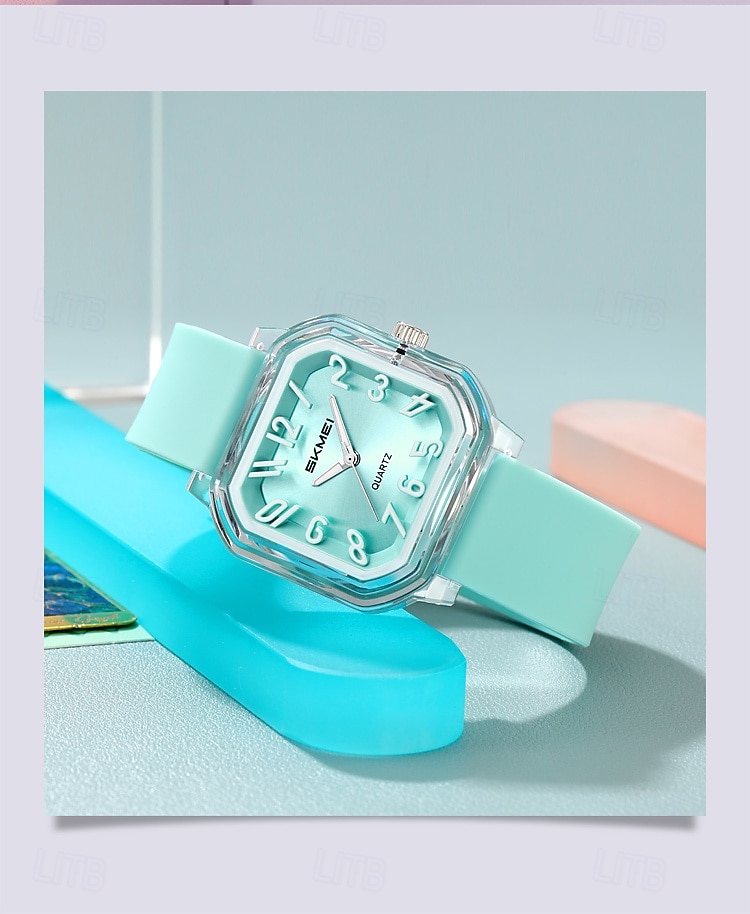 Подарок на День Матери SKMEI Мужские кварцевые часы Креативные минималистские модные повседневные светящиеся водонепроницаемые часы с мировым временем Силиконовые гелевые часы 2026 - $26.99 –P7