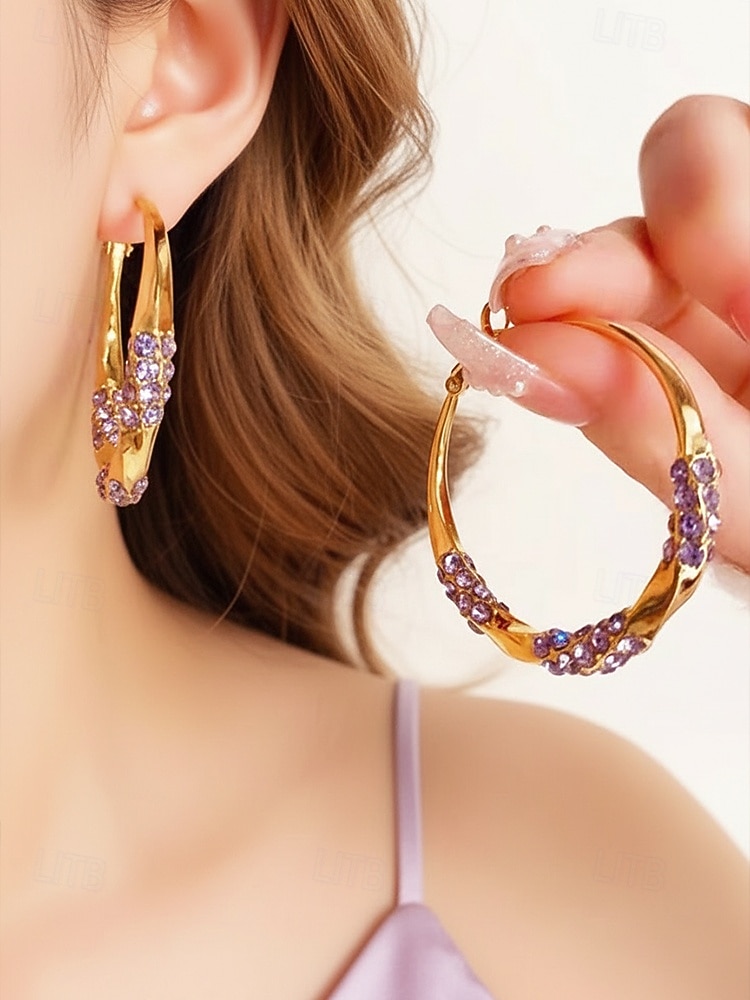 Damörhängen med strassutsmyckning, flera färger, legeringsmaterial, perfekta för bröllop och fester 2026 - $9.99 –P3