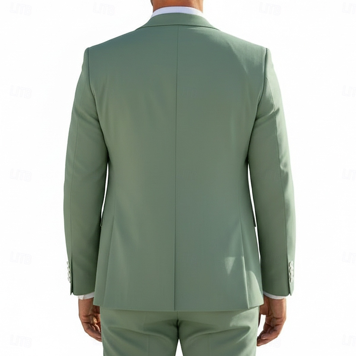 Herr Smokingar Groomsmen kostymer Strandbröllop Vårbröllop Salvia Vår & sommar Kostym Hakslag Mode Formell Solid färg Skräddarsydd passform 3 delar set Singelknäppt 1 Knapp 2026 - $136.99 –P3