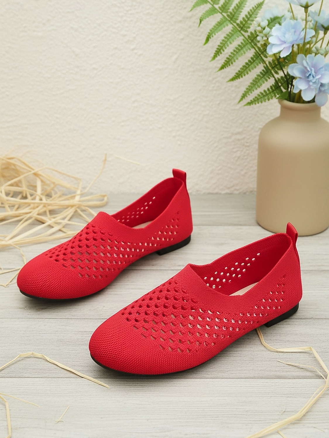 scarpe slip-on da donna in Flyknit traforato azzurro cielo – design traspirante e leggero per passeggiate quotidiane, lavoro, shopping, viaggi e comfort casual del 2026 a $26.99 –P2