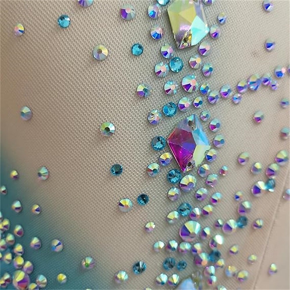 Fleecetakki taitoluisteluun Taitoluistelupuku Naisten Luistimet Hameet Järvensininen Tilkkutäkki Peukalonreikä Elastinen Kouluts Kilpailu Luisteluasu Klassinen Kristalli / Strassi Pitkähihainen 2026 - $289.09 –P4