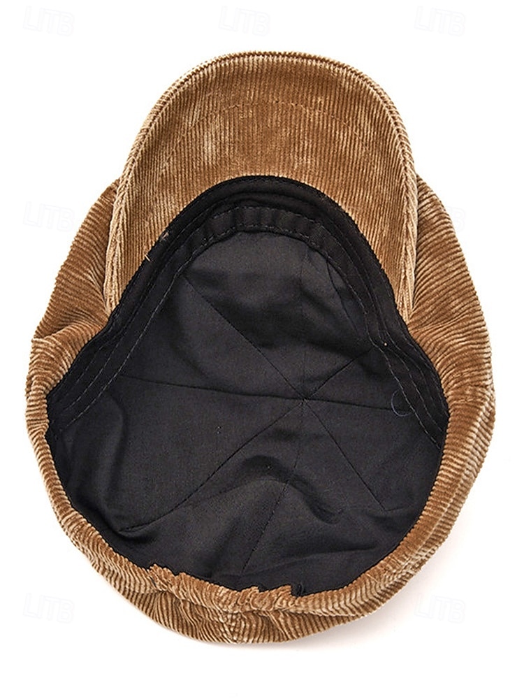 férfi poliészter kordbársony barett sapka – több színben – hétköznapi és hétköznapi viselet 2026 - $14.99 –P10