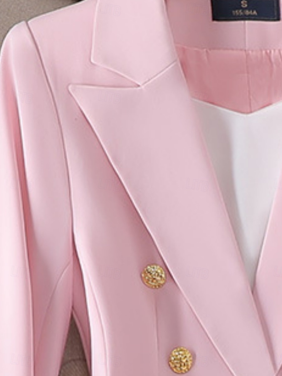 Femmes Blazer Veste Décontractée Confortable Boutons Élégant Mode Occasionnel Couleur Unie Formel Tenue quotidienne Sortir Week-end Long Revers Cranté Coupe régulière manche longue Vêtements de 2026 ? $58.99 –P3