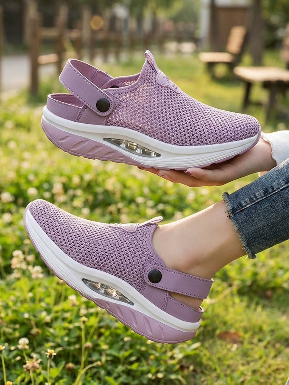 Damen Lässig Täglich Innen Plateau Runde Zehe Sportlich Lässig Kunstleder Netz Schwarz Rosa Beige 2026 - $34.99 –P4