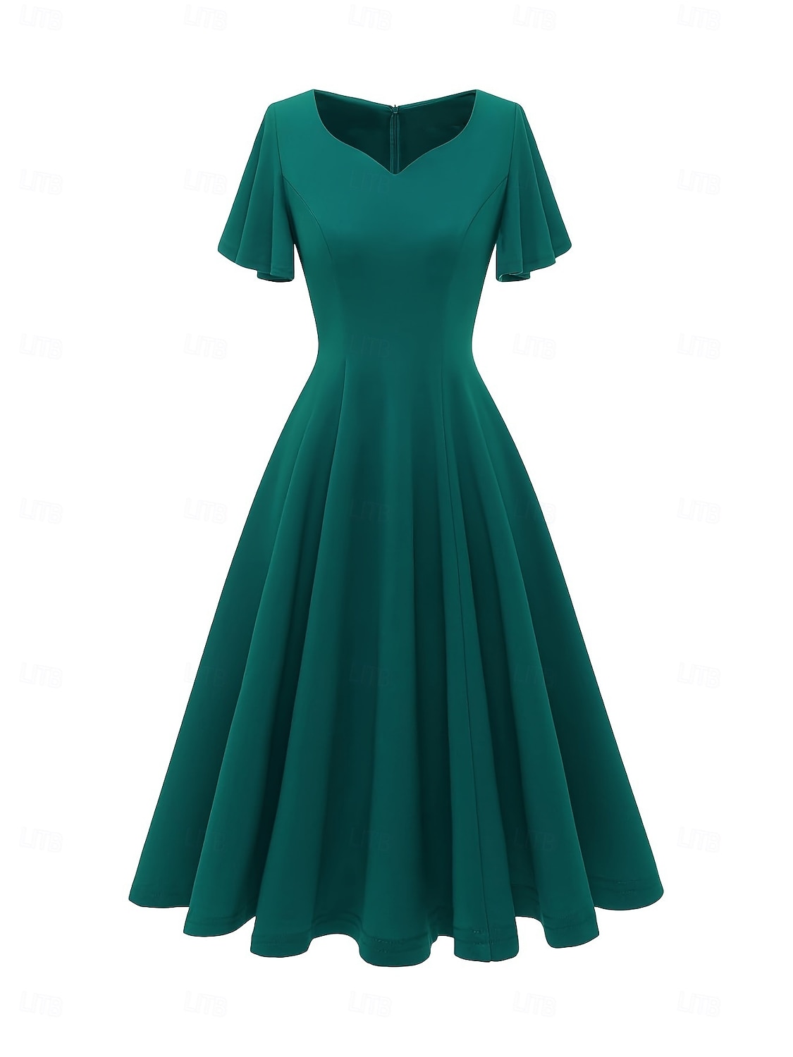 Elegant كلاسيكي 1950-tallet Middag A-linje kjole Swing kjole Flare kjole Korte ermer A-linje Kostyme Dame Karneval Valentinsdag Maskerade Feriereise Maskerade Utdrikningslag Voksne Kjole Vår sommer 2026 - $53.99 –P7