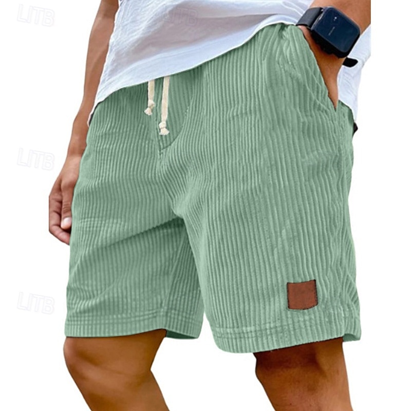 Per uomo Pantaloncini Estivi Pantaloncini casual Pantaloncini di velluto a coste Tasca Coulisse Elastico in vita Semplice Comodità Traspirante Corto All'aperto Vacanza Canotta sportiva Casual Nero del 2026 a $20.99 –P6