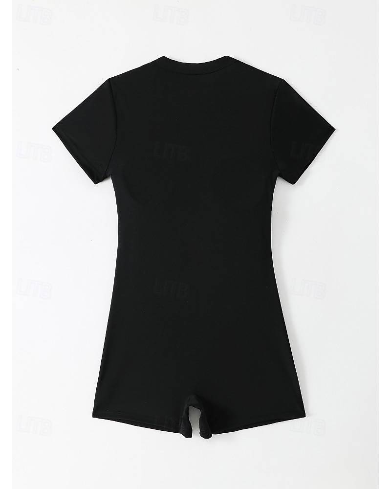 نسائي معيار حماية ضد التحسس ثوب السباحة لباس السباحة لون سادة إحزم حماية UV مطاط كم قصير ملابس السباحة بودي سوت تزلج على الماء غوص سباحة الصيف 2026 - $23.99 –P13