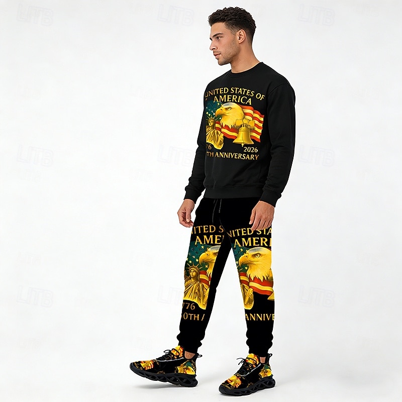 נעלי ספורט פטריוטיות לגברים, עיצוב נועז של "250 שנה לאמריקה", נוחות ואופנתיות, מושלמות לחגיגות יום העצמאות 2026 - $42.99 –P1