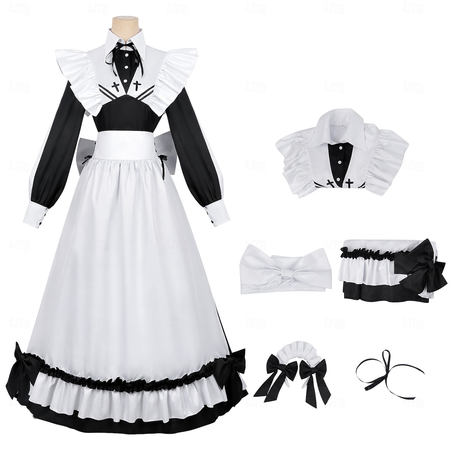 Dienstmeisje Pakken Anime Jurken Outfits Gemaskerd Bal Cosplay pakken Halloween Carnaval Strip Con Anime Expo Kostuum Voor Dames Volwassenen 2026 - $90.99 –P6