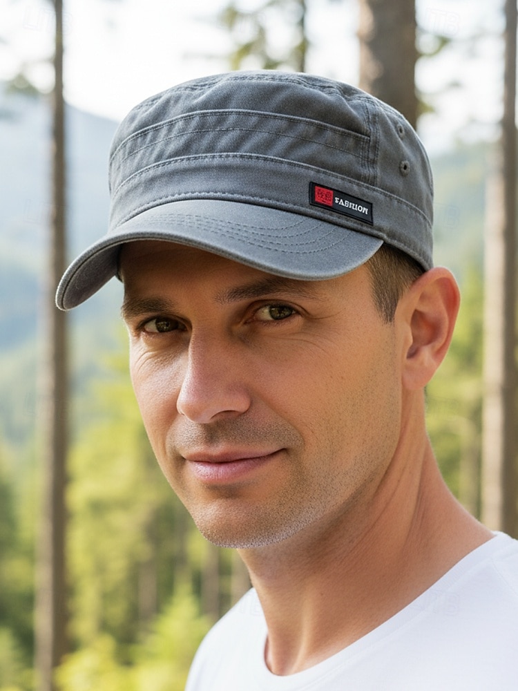 2026年 メンズコットンミリタリーキャップ、調節可能なカジュアルアーミースタイルの帽子、複数の色、軽量で通気性のあるデザイン、メンズアウトドア&日常のカジュアルな帽子  コレクション – $11.99 –P3