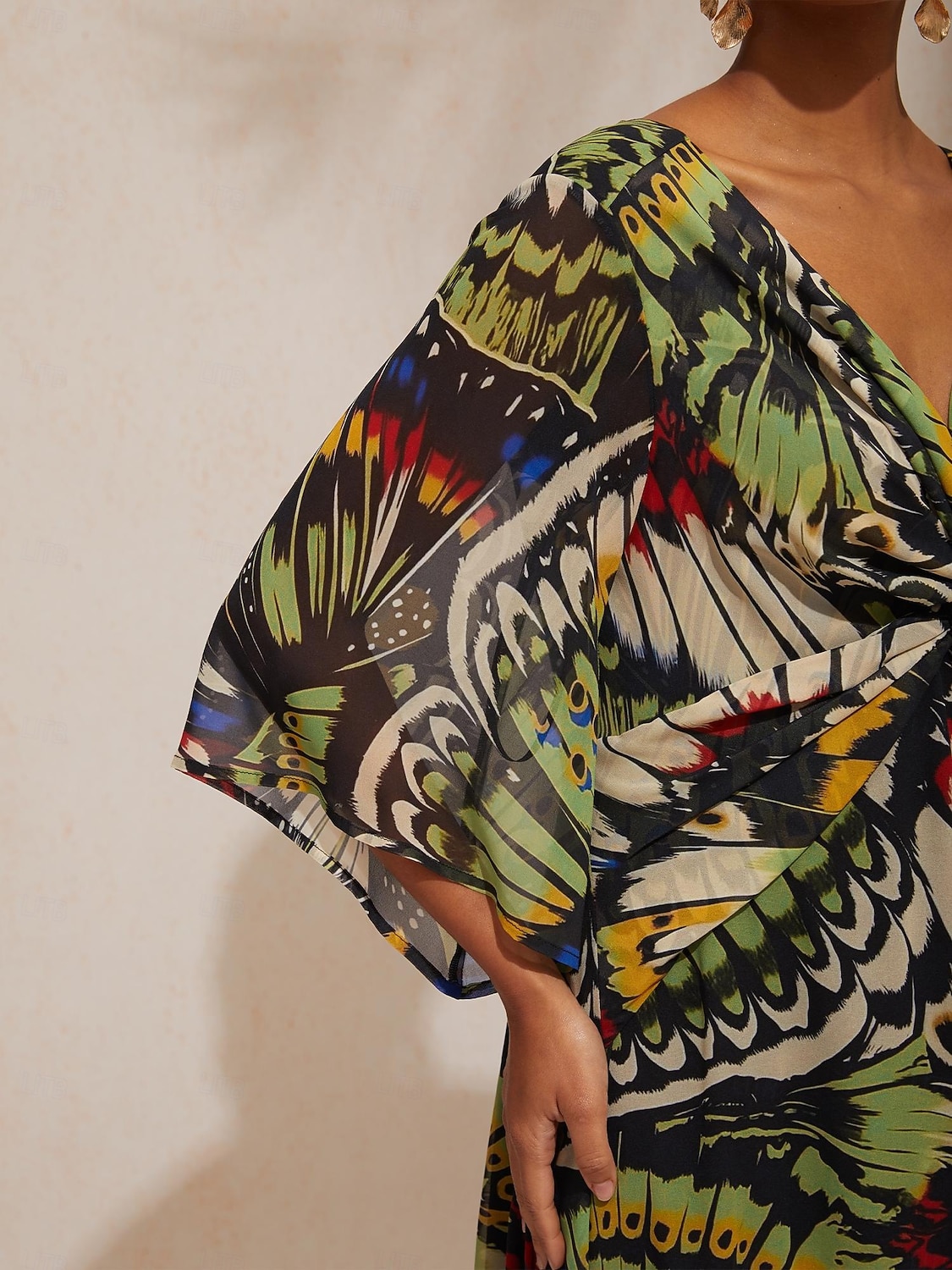 Длинное шифоновое платье с бабочками в джунглях 2026 - MXN $2103.95 –P10