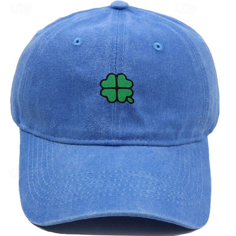Unisex Cappellino da Baseball Blu chiaro Esercito verde Cotone Ricamato Protezione UV Clover Casual Quotidiano Casual Festa di San Patrizio Casuale Quotidiano San Patrizio Tinta unica Quadrifoglio del 2026 a $9.49 –P16