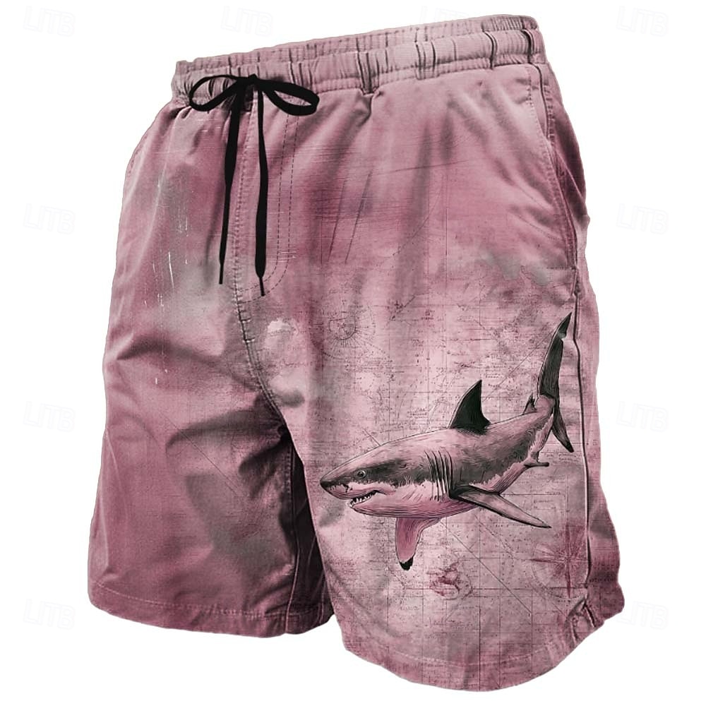 Per uomo Squalo Creature marine Trama grunge Costumi da bagno Pantaloncini da mare Pantaloncini da Surf Misura del girovita medio Retrò Vintage All'aperto Vacanza Abbigliamento Quotidiano Tasche del 2026 a $20.99 –P3