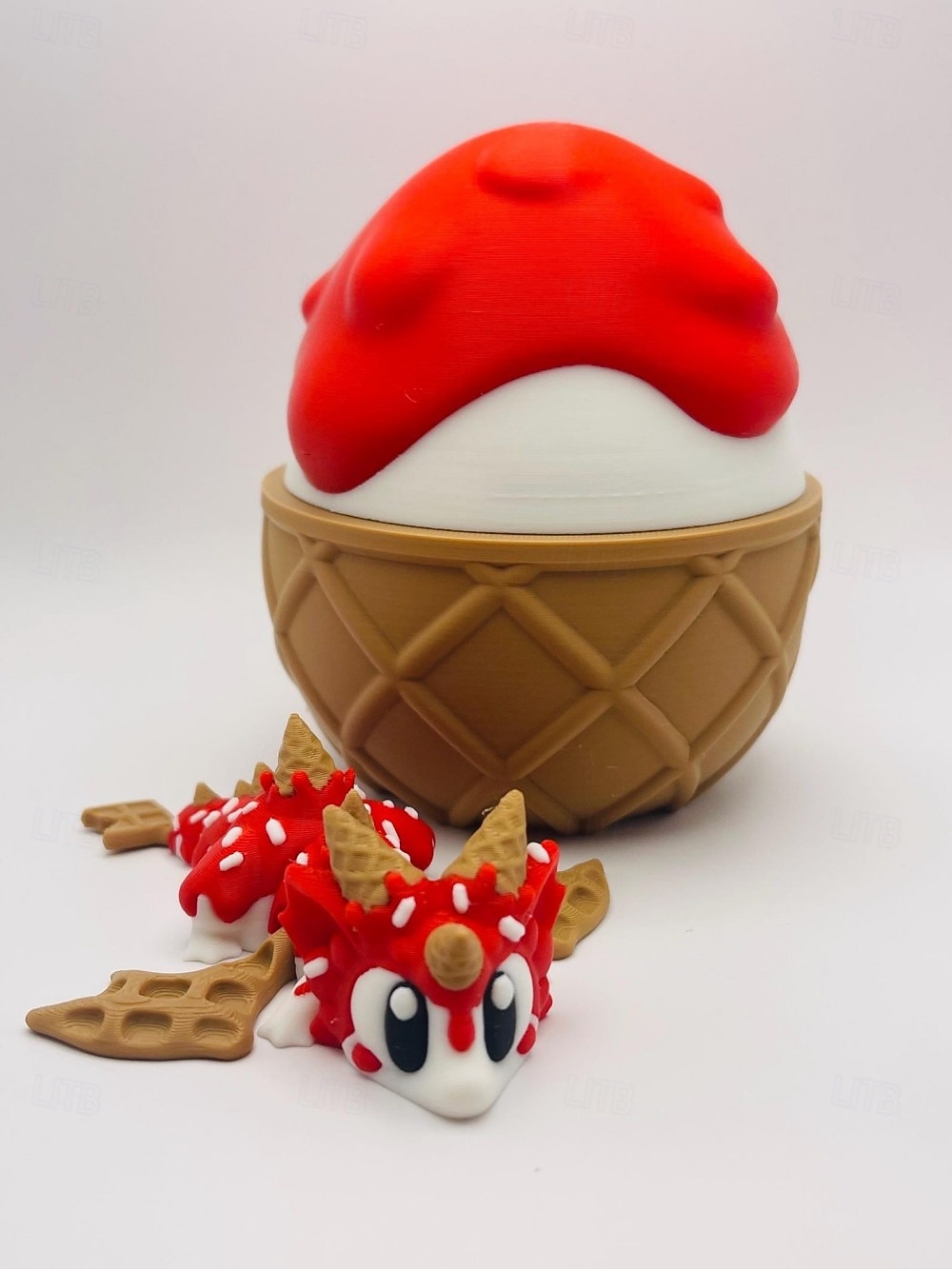 3D-geprint drakenei voor Pasen met verwijderbaar, mysterieus, beweegbaar kristallen fidget-speeltje voor volwassenen, decoratie voor thuis of op kantoor, bureau-speeltje, 3D-geprinte dieren 2026 - $16.99 –P4