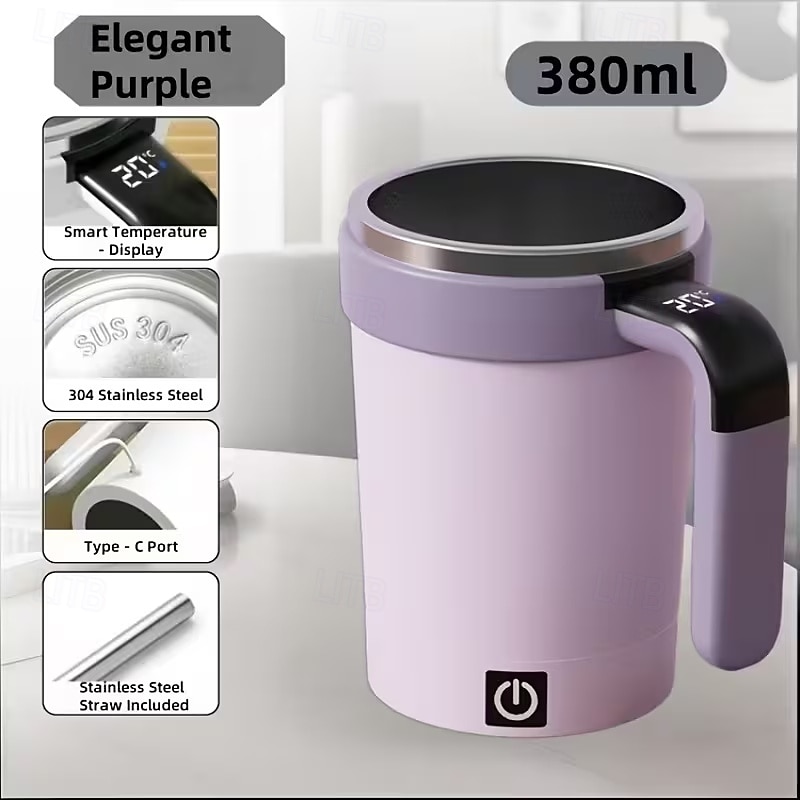 Magnetic Blending Coffee Cup with Straw Lid, 304 Stainless Steel Mixer, 7000 RPM Fast Blending for Smoothies & Coffee, USB-Rechargeable for home/Office/Travel (Hot/Cold Drinks) 2026 - $23.99 –P16