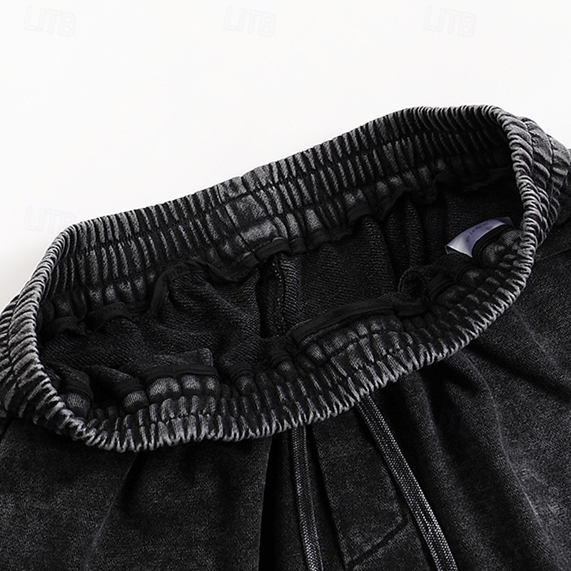 SoftFade™ Pantalons pour Hommes 100 % Coton Pantalons Amples Pantalons Décontractés Pantalons Lavés À L'Acide À Cordon Élastique Taille Droite Longueur Complète Quotidien Mode De Vacances Streetwear de 2026 ? $29.99 –P9