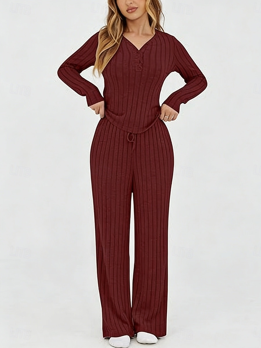 Mujer Conjuntos de dos piezas Conjuntos de pantalones Bolero Manga Larga Escote en Pico Color sólido Elegante Moda Ropa de calle Casual Diario Exterior Negro Vino Morado Primavera Ajuste regular 2026 - $31.99 –P4