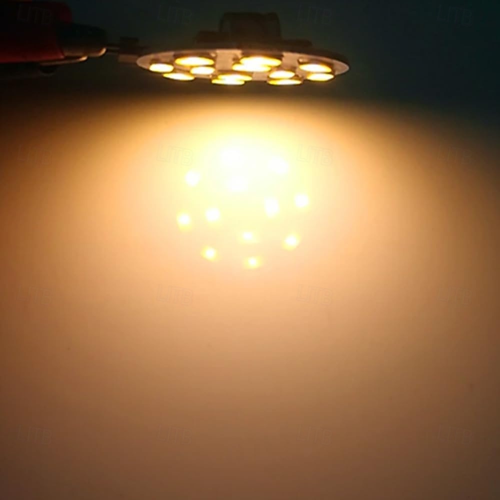 G4 LED izzó, fehér/piros/kék/zöld színű kéttűs LED korong, JC oldalsó érintkezővel, 12V-24V AC/DC alacsony feszültség, CRI 85, 350 lumen 10 db 2026 - $52.99 –P5