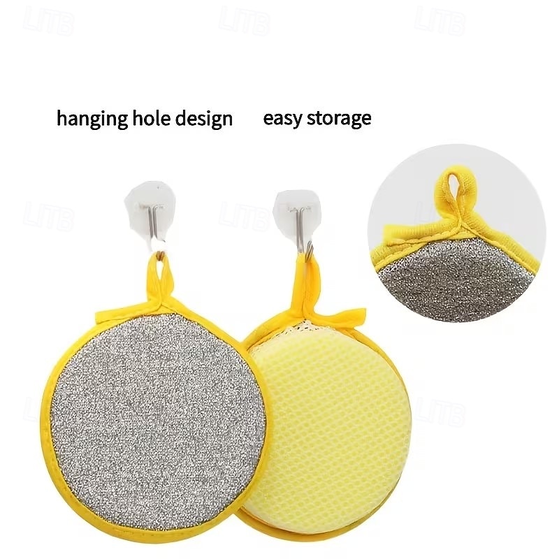 Conjunto de 12 esponjas e raspadores de cozinha resistentes - panos de prato empilháveis que não riscam, na cor verde com superfície bege - ideais para pratos, panelas, frigideiras e bancadas - podem de 2026 por $11.99 –P10