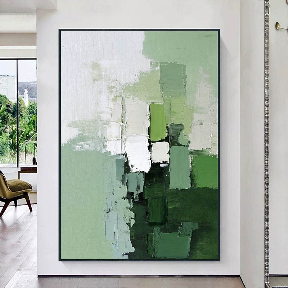 χειροποίητη ελαιογραφία καμβά τέχνη τοίχου διακόσμηση πράσινο αφηρημένη υφή ζωγραφική σαλόνι είσοδος διακόσμηση διακόσμηση σπιτιού τυλιγμένο χωρίς πλαίσιο μη τεντωμένο ζωγραφική 2026 - $51.99 –P4