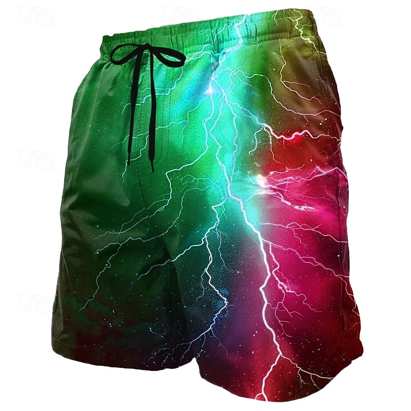 Bărbați Fulger Culoare gradient Strălucire neon Boxeri înot Pantaloni Scurți de Înot Pantaloni Scurti Talie medie Casual În aer liber Vacanță Zilnice Buzunare laterale Căptușeală din plasă Talie 2026 - $20.99 –P3