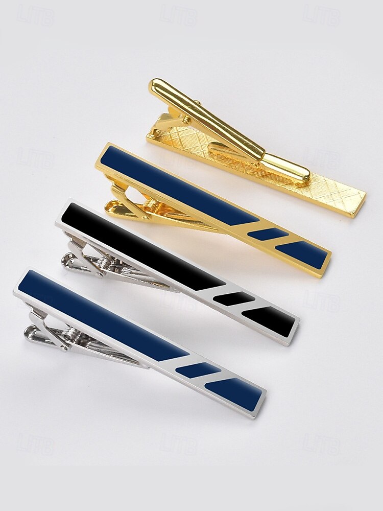 Fermacravatta in lega da uomo, vari colori, design elegante per matrimoni e spostamenti di lavoro, accessorio elegante e durevole del 2026 a $7.99 –P5