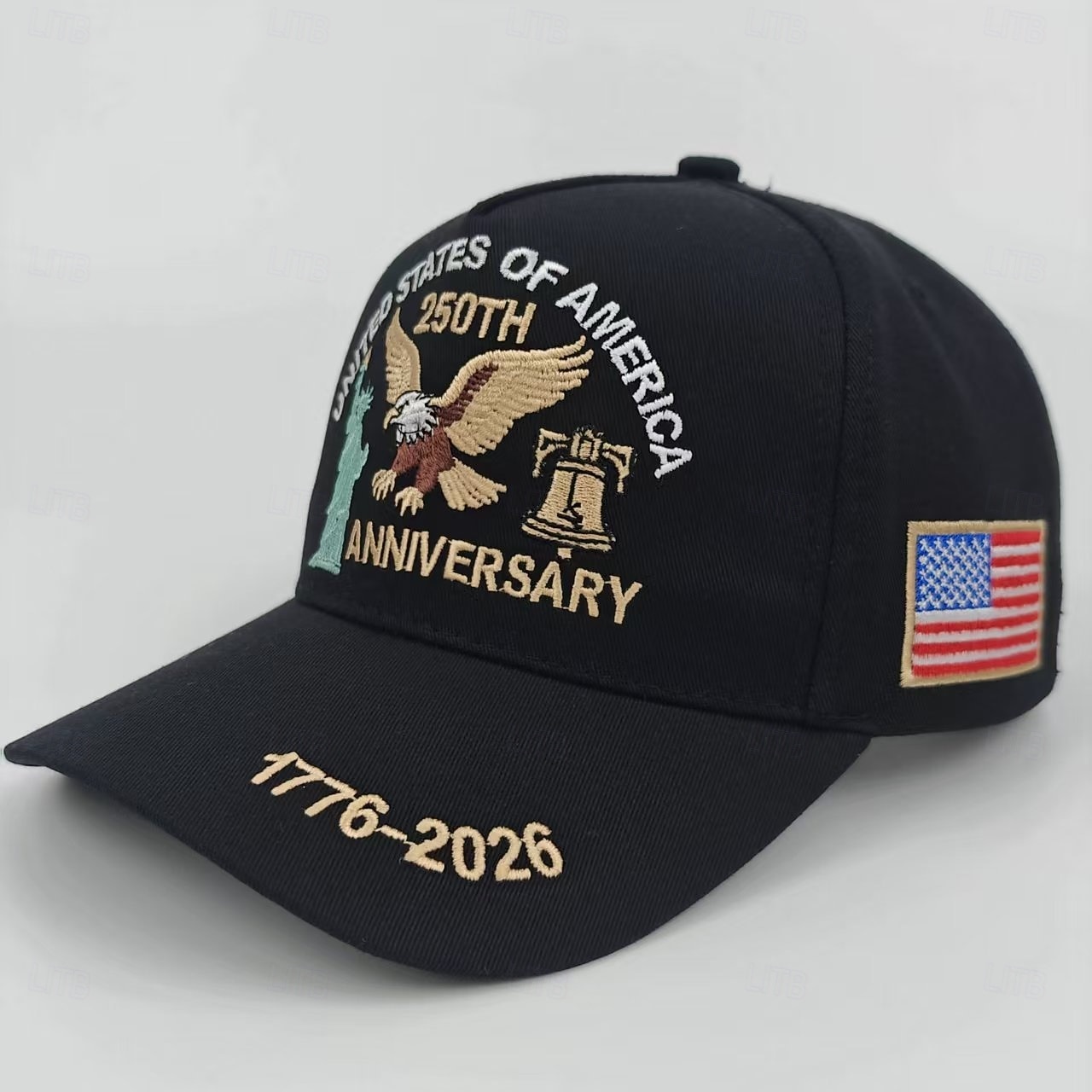 Casquette brodée commémorative du 250e anniversaire des États-Unis (1776-2026), aigle et statue de la Liberté &cloche, casquette de baseball patriotique avec écusson drapeau américain, commémoration de 2026 ? $21.99 –P12