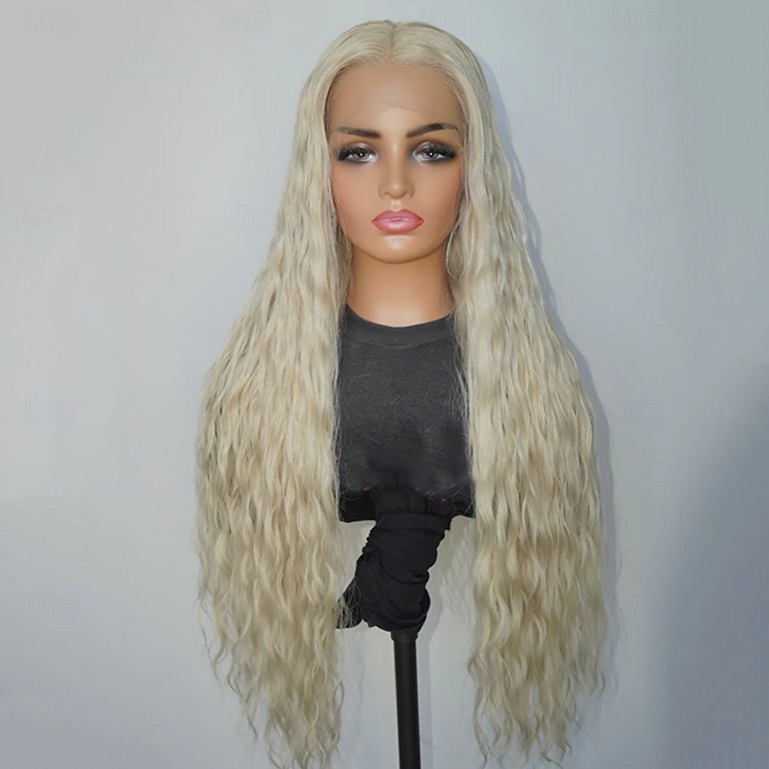 Brazilian Hair 100% Virgin Human Hair 13x4 Lace Front Human Hair Wig Curly Water Wave Ash Blonde Wig with Baby Hair Natural Hairline 5x5 Closure Glueless Pre-Plucked For Women 2026 - $388.59 –P1