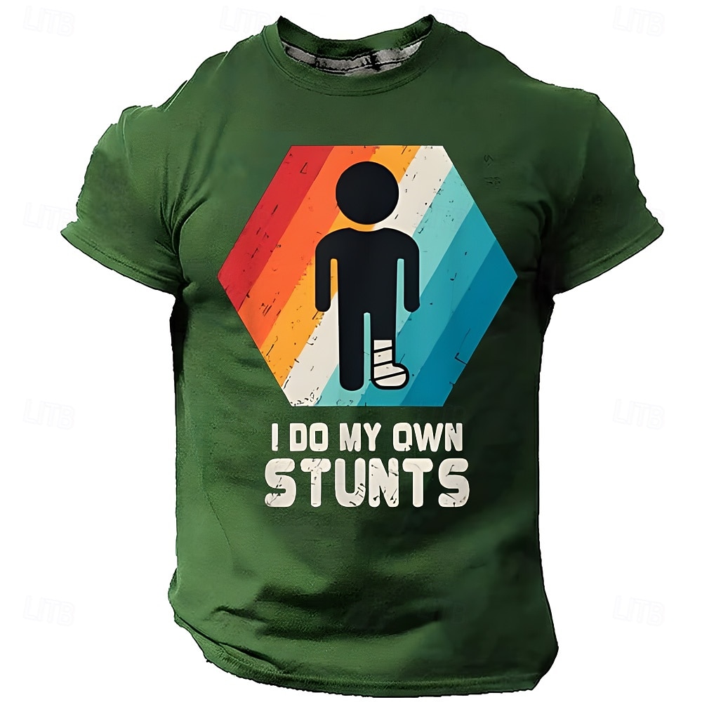 Ανδρικά Αστεία αργκό Μπλουζάκι Κοντομάνικο Κοντομάνικη μπλούζα 3D εκτύπωση Στρογγυλή Ψηλή Λαιμόκοψη Πουκάμισο Μοντέρνα Καθημερινά Καθημερινά Δρόμος Θαλασσί Μαύρο Πράσινο του τριφυλλιού 2026 - $21.99 –P3