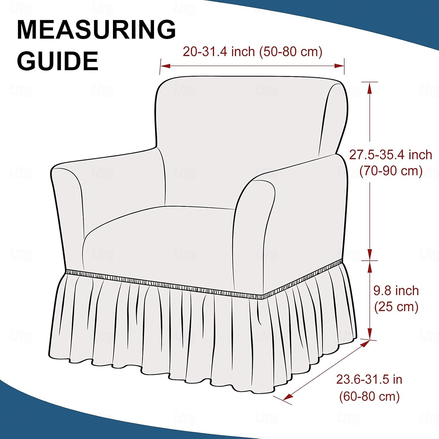 Stretch Seersucker Armchair Slipcovers with Skirt, 1-Piece Chair Cover with Arms, Soft Stretch Accent Chair Slipcovers, Non-Slip Washable Furniture Protector for Living Room Decor 2026 - $47.99 –P12