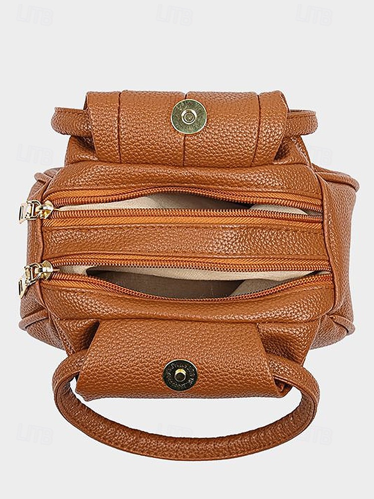 borsa da donna in similpelle – vari colori, elegante manico rotondo, resistente e spaziosa – perfetta per outfit casual di tutti i giorni e da sera del 2026 a $11.99 –P9