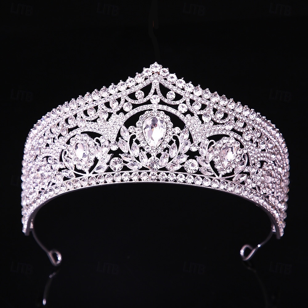 Couronnes Coiffe Alliage Mariage Anniversaire Élégant Mignon Avec Strass Casque Couvre-chef de 2026 ? $17.49 –P1