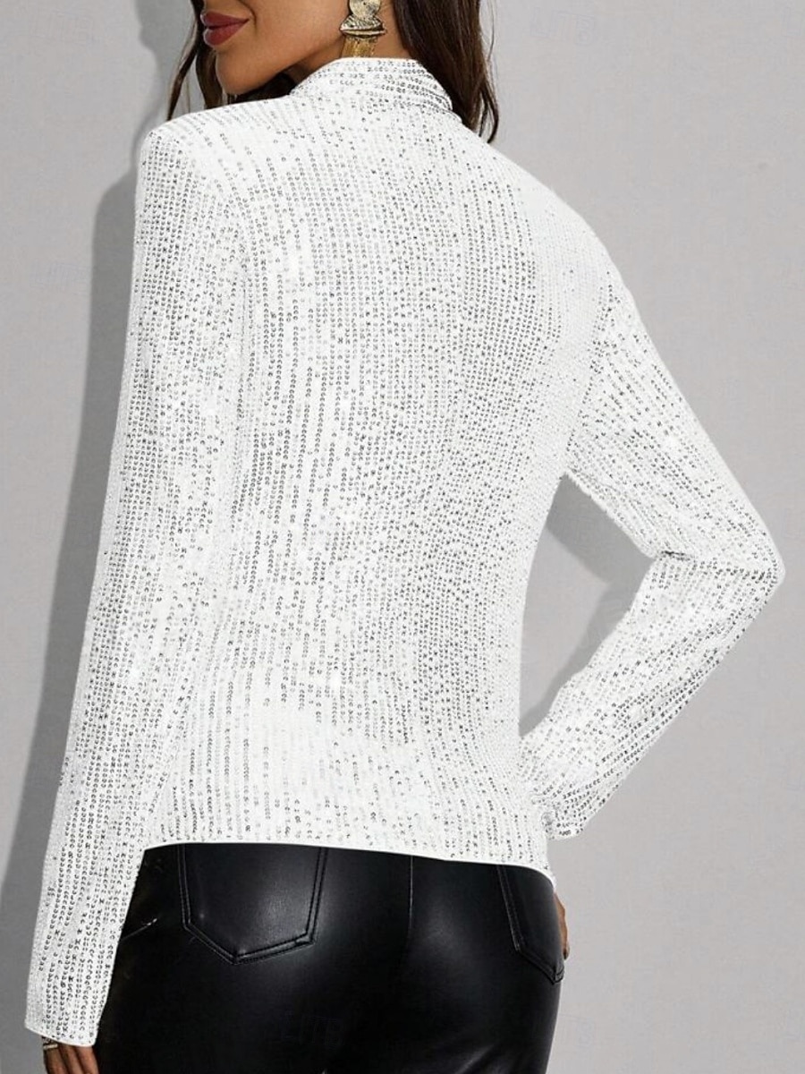 Γυναικεία Μπλέιζερ Casual Jacket Άνετο Κουρελού Πούλιες Μοντέρνα Καθημερινό Συμπαγές Χρώμα Causal Πάρτι Καθημερινά Ρούχα Εξόδου Κοντό Όρθιος Γιακάς Κανονικό Μακρυμάνικο Εξωτερικά ενδύματα 2026 - $29.99 –P2