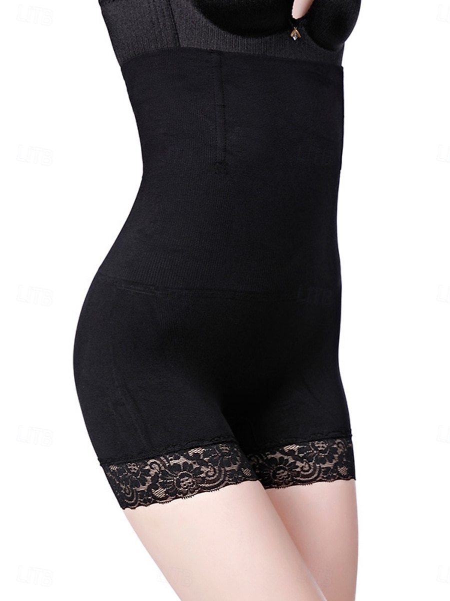 Dames Corrigerend ondergoed Taille Trainer Casual Heldere kleur Elastische taille Naadloos Korte broek Dagelijks Mouwloos Zwart Beige Zomer Lente Herfst Winter Slank 2026 - $14.99 –P6