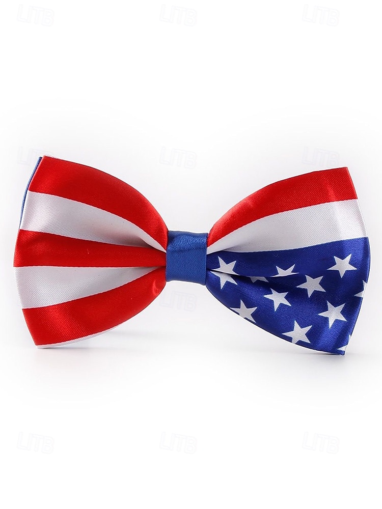 Vereinigte Staaten 250. Jubiläum Herren patriotisches Krawatte  Fliege Set Polyester Amerikanische Flagge Design klassischer formeller Stil für USA Unabhängigkeitstag Paraden Partys  Feierlichkeiten 2026 - $14.99 –P7