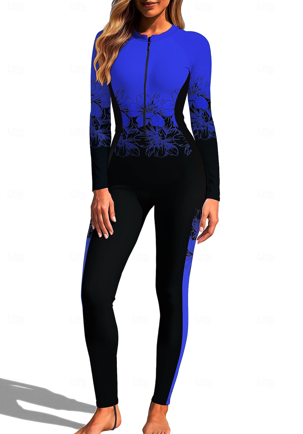 2026年 女性用 レギュラー ラッシュガード フルボディラッシュガード ワンピースサーフィンスーツ 花 トロピカル風 カラーブロッキング ジッパーを閉める 内蔵ブラ付き フロントファスナー UVサンプロテクション フルカップ UPF50+ 長袖 フルボディー スイムウェア ボディスーツ サーフィン カヌー ビーチ 夏  コレクション – $49.99 –P13