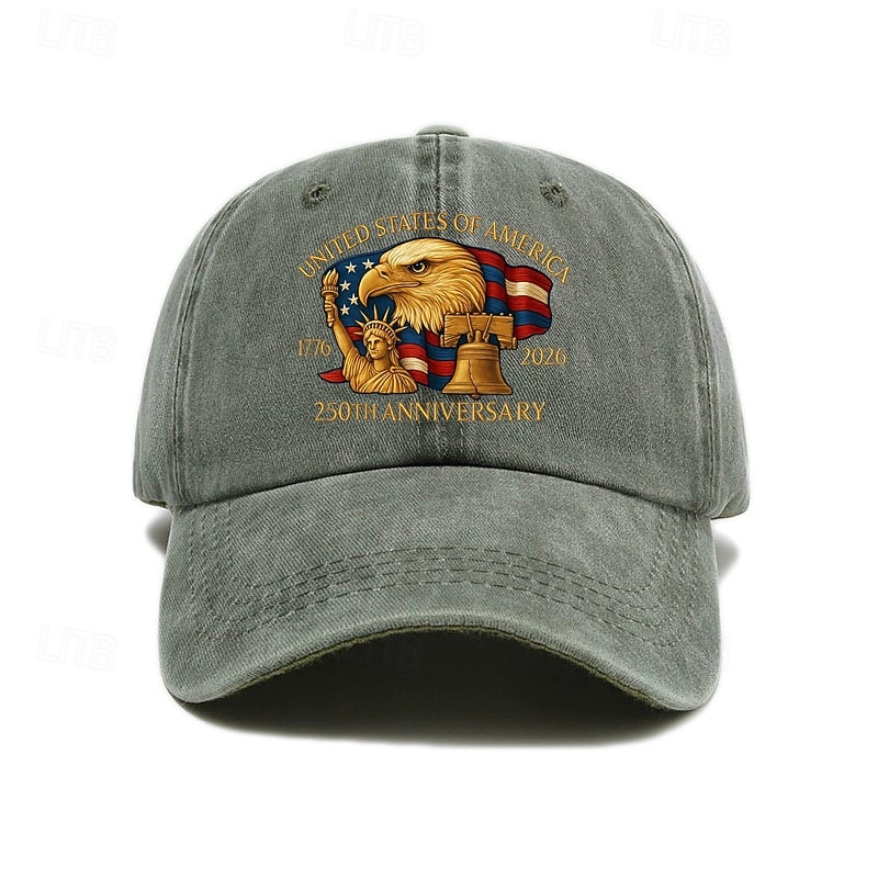 Baseballmütze Amerikanische Flagge Retro Vintage Erbe Patriotisch 1776–2026 für Unisex Erwachsene 3D-Druck  für Unabhängigkeitstag / 4. Juli 4. Juli Outdoor Alltagstauglich 2026 - $13.99 –P4