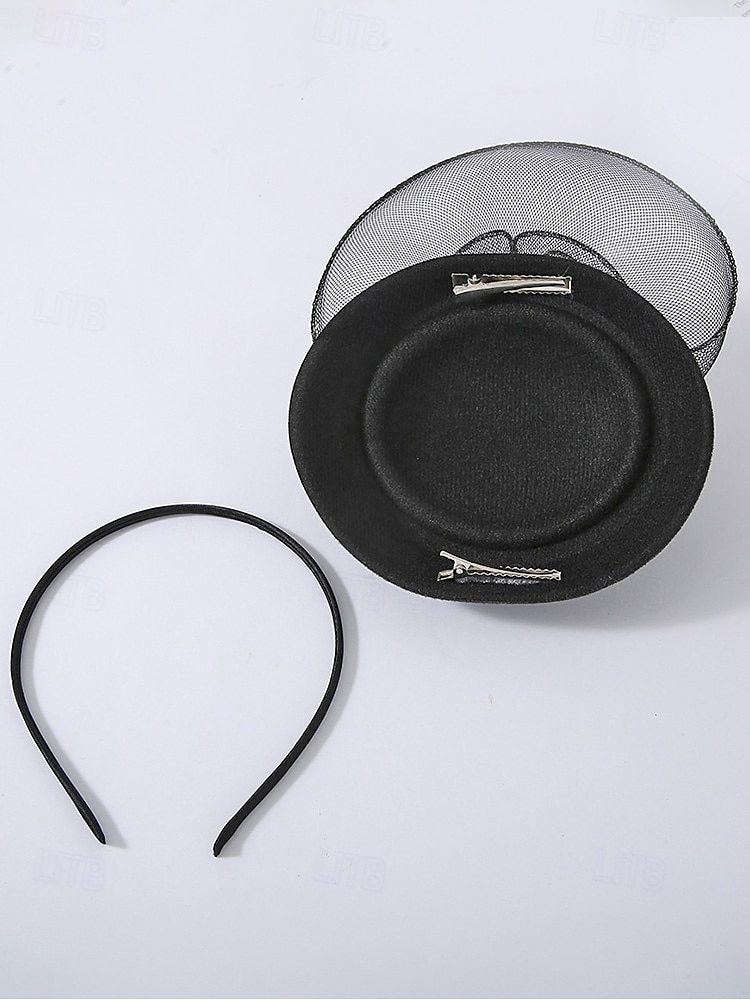 női poliészter kalap, többszínű virágos hálós koktél fejdísz, elegáns vintage stílus esküvőkre, esti vacsorákra, kerti partikra, versenyekre és hivatalos rendezvényekre 2026 - $11.99 –P9