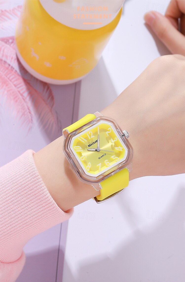 Подарок на День Матери SKMEI Мужские кварцевые часы Креативные минималистские модные повседневные светящиеся водонепроницаемые часы с мировым временем Силиконовые гелевые часы 2026 - $26.99 –P6