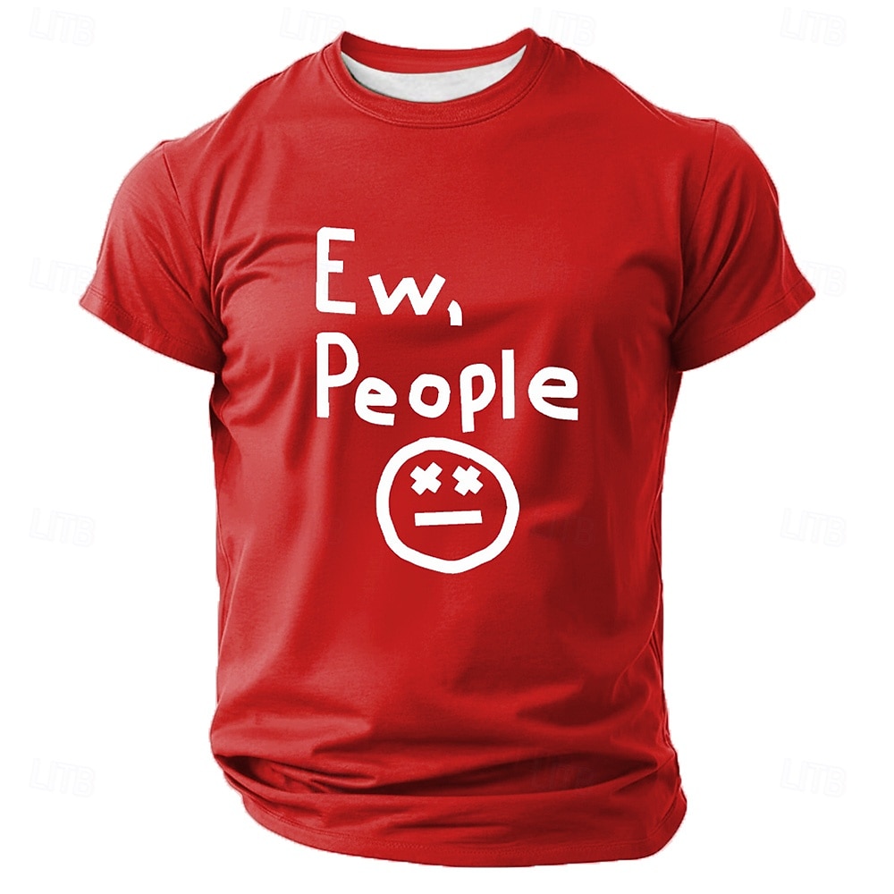 Herren Lustiger Slang T Shirt Kurzarm T-Shirt 3D-Druck Rundhalsausschnitt Hemd Mode Täglich Täglich Straße Blau Schwarz Rote Sommer Frühling Bekleidung S M L XL XXL XXXL 2026 - $21.99 –P3