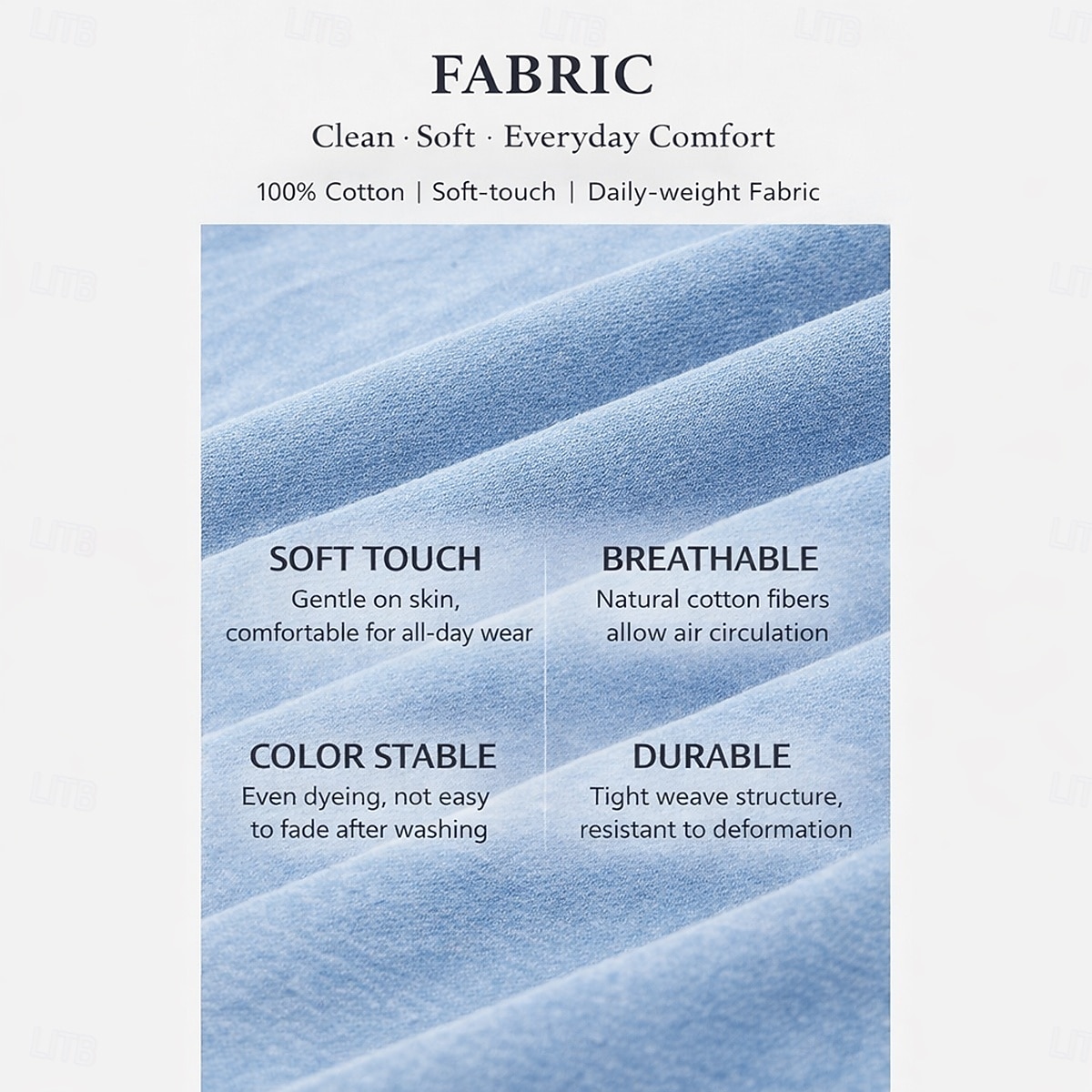 SoftFade™ Men's Trousers Casual Pants 100% Cotton Denim Pants Drawstring Elastic Waist Straight Leg Plain Comfort Breathable Full Length Casual Daily Outdoor Vacation Fashion Navy Blue Light Blue 2026 - $31.99 –P4