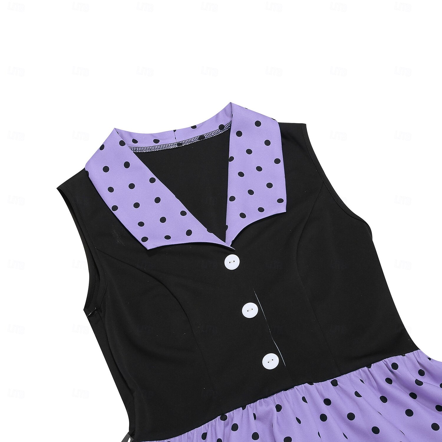1950-luku Retro / vintage rockabilly Keskipäivä Swing -mekko Flare mekko Hihaton Pistekuvio Muotoonommeltu Keinu Naamiaispuku Naisten Karnevaali Ystävänpäivä Naamiaiset Loma Arkikäyttö Tyttöjen 2026 - $41.99 –P9
