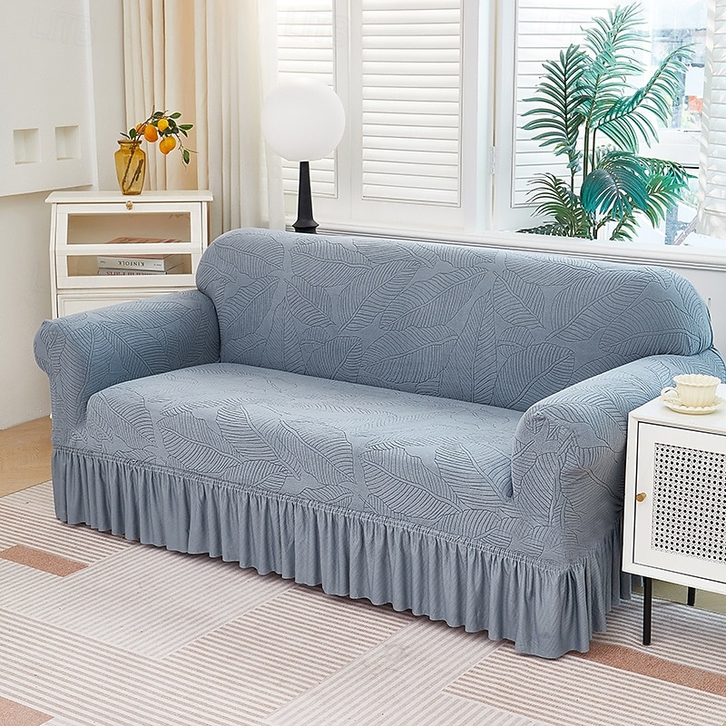 Skirt Hem Style Elastic Jacquard Fabric Stretch Sofa Cover Couch Cover Sectional L Shape Sofa Slipcover Corner Case for Living Room Sofa Protector Anti Slip Washable Dustproof 1 2 3 4 Seat 2026 - $61.99 –P12